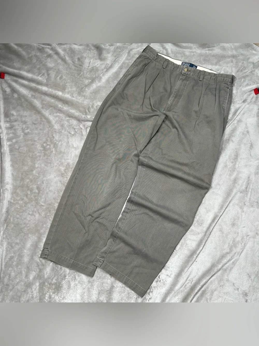 Vintage Polo Ralph Lauren Andrew Pants Mens 34x29 Green Preppy Pleated Baggy Y2K